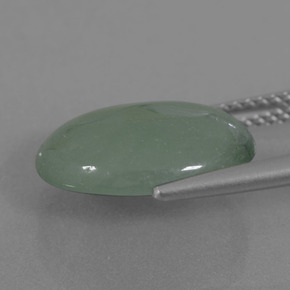Jadeíta verde natural de 6,71 ct, corte óvalo, translúcido