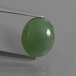 Jadeíta verde natural de 2,77 ct, corte óvalo, translúcido