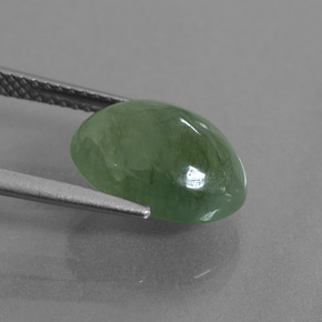 Jadeíta Verde natural de 5.99 ct, Corte Óvalo, Translúcido