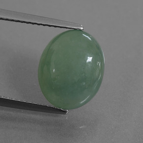 Jadeíta verde natural de 5,60 ct, corte óvalo, translúcido