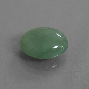 Jadeíta verde natural de 5,60 ct, corte óvalo, translúcido