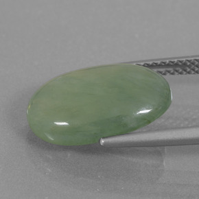 Jadeíta Verde natural de 5.67 ct, Corte Óvalo, Translúcido