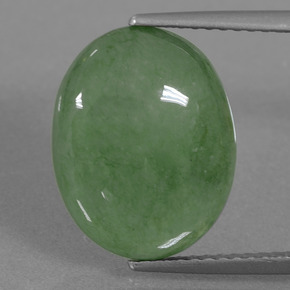 Jadeíta verde natural de 7,53 ct, corte óvalo, translúcido