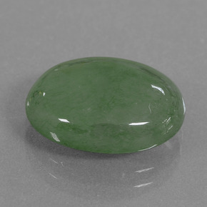 Jadeíta verde natural de 7,53 ct, corte óvalo, translúcido