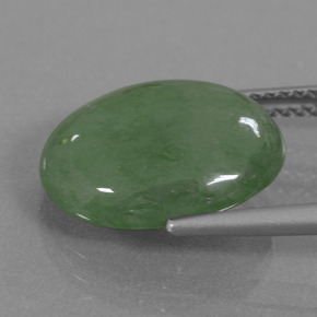 Jadeíta verde natural de 7,53 ct, corte óvalo, translúcido