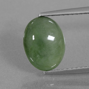 Jadeíta Verde natural de 3.17 ct, Corte Óvalo, Translúcido