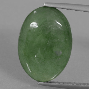 Jadeíta verde natural de 6,58 ct, corte óvalo, translúcido