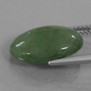 Jadeíta verde natural de 6,58 ct, corte óvalo, translúcido