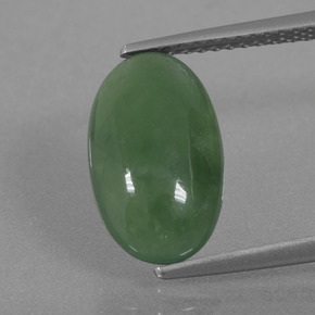 Jadeíta verde natural de 4,00 ct, corte óvalo, translúcido