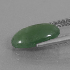 Jadeíta verde natural de 4,00 ct, corte óvalo, translúcido