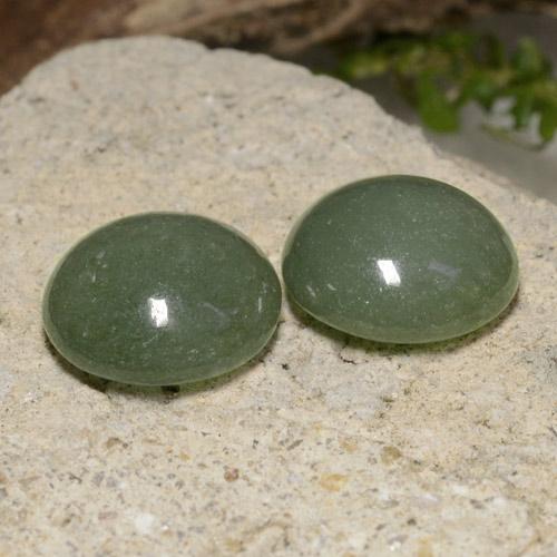 Gemas de jadeíta verde natural de 12,57 ct, corte redondo, translúcido