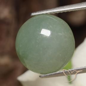 Jadeíta Verde claro natural de 7.82 ct, Redondo, Translúcido