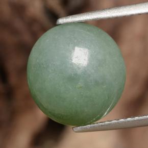Jadeíta verde natural de 6,35 ct, corte redondo, translúcido