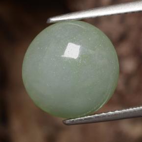 Jadeíta verde natural de 6,29 ct, corte redondo, translúcido