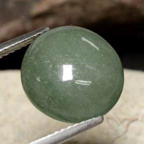 Jadeíta Verde medio natural de 7.91 ct, Redondo, Translúcido