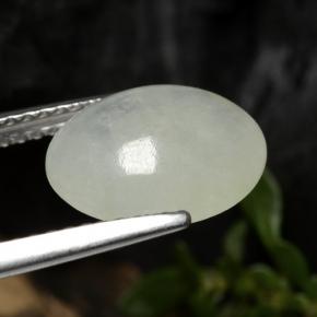 Jadeíta blanco natural de 3,13 ct, corte óvalo, translúcido