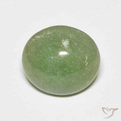 Jadeíta verde natural de 6,79 ct, corte óvalo, translúcido