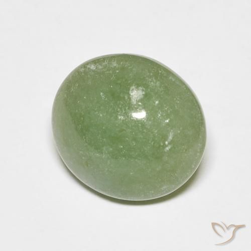 Jadeíta verde natural de 6,79 ct, corte óvalo, translúcido