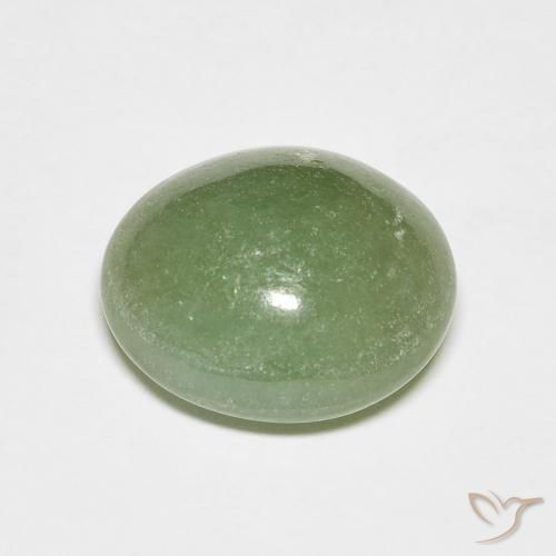 Jadeíta verde natural de 6,79 ct, corte óvalo, translúcido