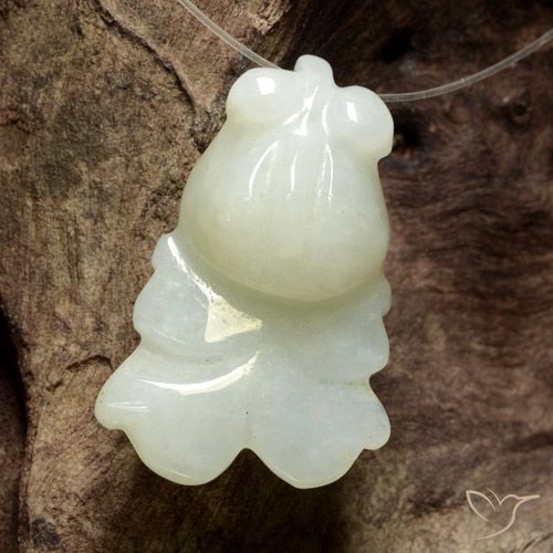 33.53ct Natural Blanco verdoso Jadeíta, Elegante, Translúcido