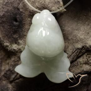 Jadeíta Blanco verdoso natural de 39.99 ct, Elegante, Translúcido