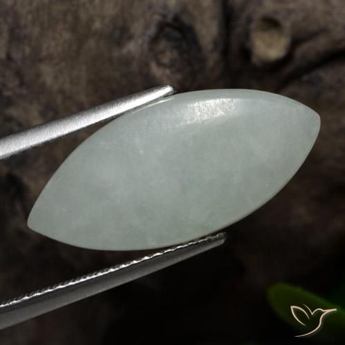 Jadeíta Verde claro natural de 7.16 ct, Marquesa, Translúcido