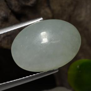 Jadeíta verde natural de 10,75 ct, corte óvalo, translúcido