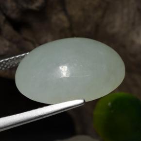 Jadeíta verde natural de 10,75 ct, corte óvalo, translúcido