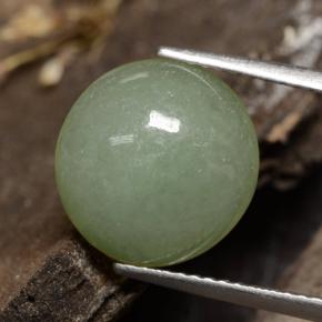 Jadeíta verde natural de 6,81 ct, corte óvalo, translúcido