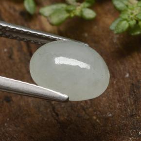Jadeíta verde natural de 3,34 ct, corte óvalo, translúcido