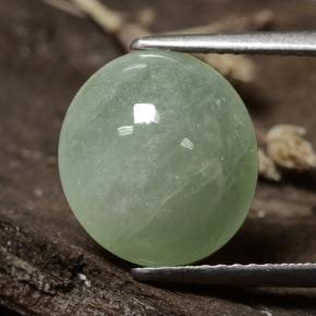 Jadeíta Verde medio natural de 6.47 ct, Corte Óvalo, Translúcido