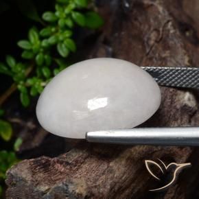 Jadeíta Gris natural de 23.31 ct, Ovalada, Translúcido