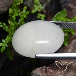 Jadeíta Verde medio natural de 23.67 ct, Ovalada, Translúcido