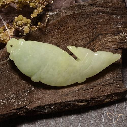 27.20ct Natural Amarillo verdoso Jadeíta, Elegante, Translúcido