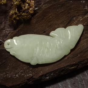 Jadeíta verde natural de 24,61 ct, forma elegante, translúcido