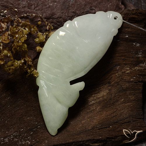 28.99ct Natural Verde grisáceo Jadeíta, Elegante, Translúcido