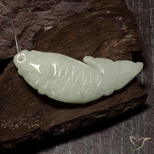 37.57ct Natural Verde medio Jadeíta, Elegante, Translúcido