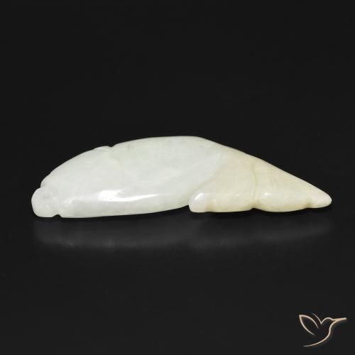 Jadeíta Verde medio natural de 39.53 ct, Elegante, Translúcido