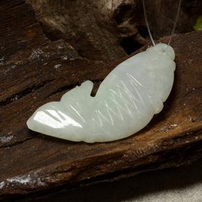 Jadeíta verde natural de 27,74 ct, forma elegante, translúcido