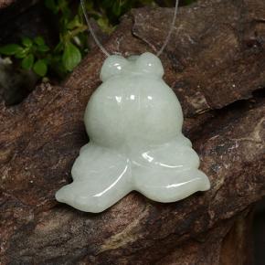 Jadeíta blanco natural de 31,75 ct, forma elegante, translúcido