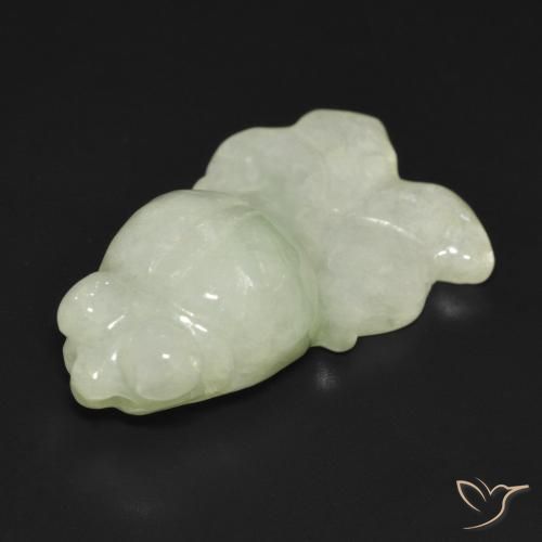 Jadeíta verde natural de 29,37 ct, forma elegante, translúcido