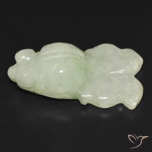 Jadeíta verde natural de 29,37 ct, forma elegante, translúcido