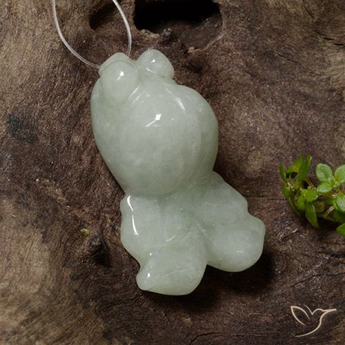 34.80ct Natural Verde grisáceo Jadeíta, Elegante, Translúcido