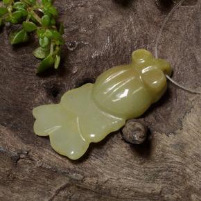 Jadeíta verde natural de 18,42 ct, forma elegante, translúcido