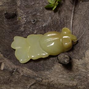 Jadeíta verde natural de 18,42 ct, forma elegante, translúcido