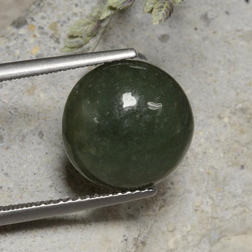 Jadeíta verde natural de 7,82 ct, corte redondo, opaco