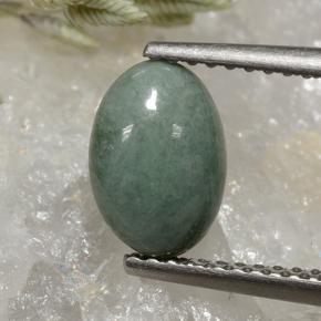 Jadeíta Verde natural de 1.77 ct, Corte Óvalo, Opaco