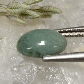 Jadeíta Verde natural de 1.77 ct, Corte Óvalo, Opaco