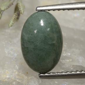 Jadeíta Verde natural de 2.99 ct, Corte Óvalo, Opaco