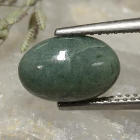 Jadeíta Verde natural de 2.99 ct, Corte Óvalo, Opaco